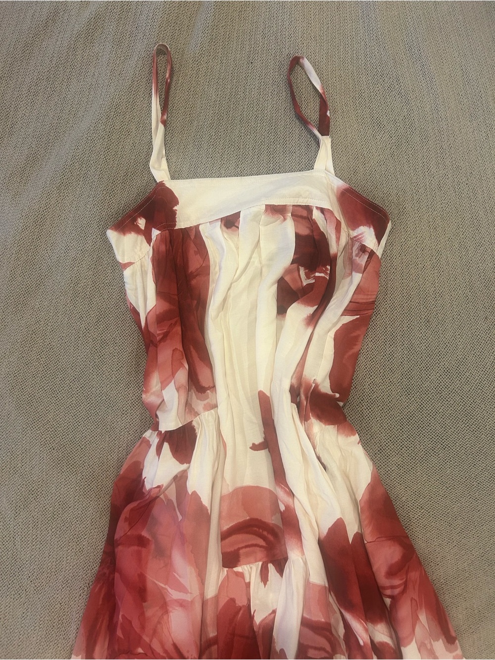 Anthropologie ATL Abel the Label Raspberry cream multi swing tent dress XS